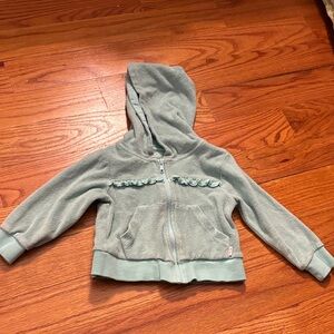Ruffle Butts Teal Hoodie with Ruffle Accents